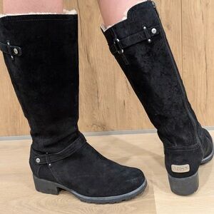 UGG Black Suede Knee-High Boots